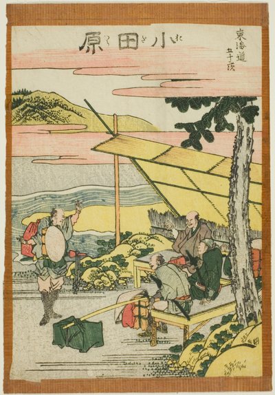 Odawara, ze série „Padesát tři stanic Tokaida (Tokaido gojusan tsugi)“ od Katsushika Hokusai