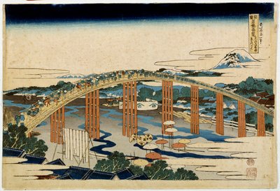 Okazaki Yahagi B Ri d Geo Ver Urban stupeň. Japonský spánek p Hayashi t od Hokusaie (1760-1894) od Katsushika Hokusai
