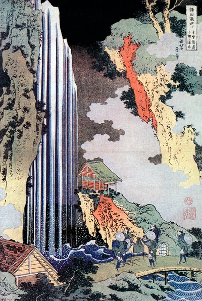 Vodopád Ono podél Kisokaido, c1780-1849 od Katsushika Hokusai
