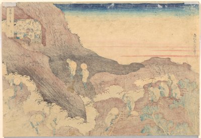 Pilgrims Ascending the Peak, ze série Třicet šest pohledů na horu Fuji od Katsushika Hokusai