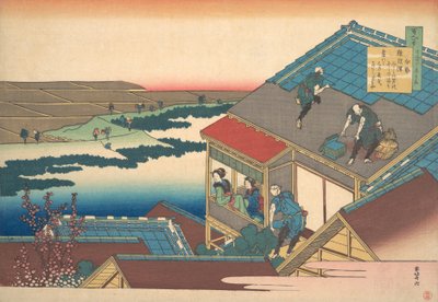 Báseň Ise, ze série Sto básní vysvětlených sestrou Hyakunin isshu ..., ca. 1835. od Katsushika Hokusai