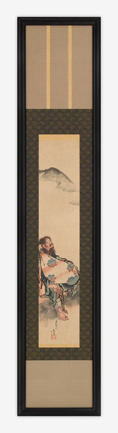 Básník Semimaru se svou loutnou v pytli, období Edo, 1839. od Katsushika Hokusai