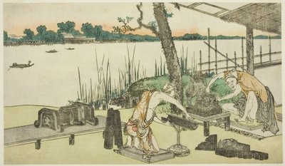 Potters at Work - Imado od Katsushika Hokusai