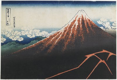 Rainstorm under the Summit, 1831-1834 od Katsushika Hokusai
