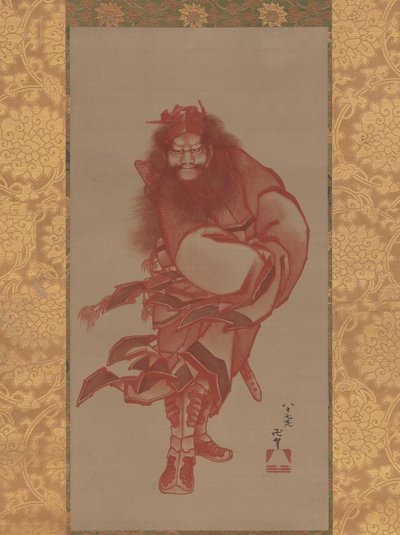 Red Shoki, Demon Queller, z roku 1847. od Katsushika Hokusai