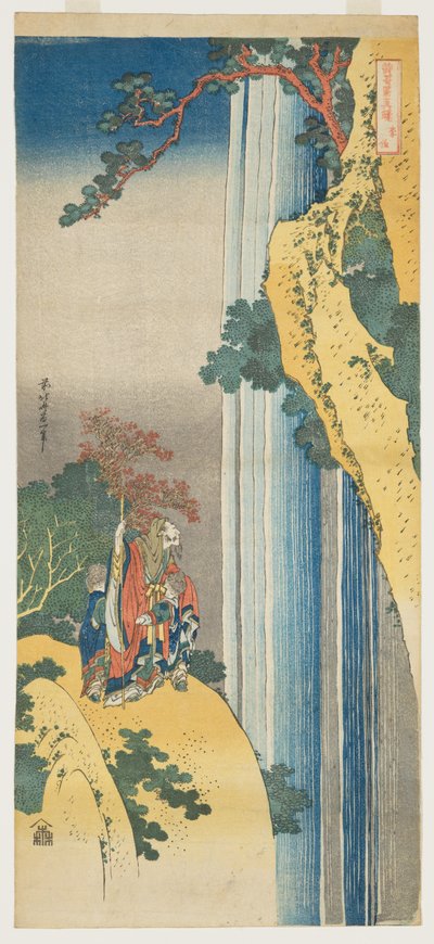 Ri Haku ze série „Zrcadla japonských a čínských básní“ (Shiika shashin kyō) od Katsushika Hokusai