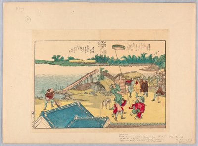 Vesnická scéna od Katsushika Hokusai