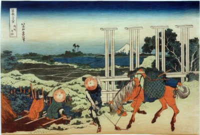 Senju v provincii Musashi od Katsushika Hokusai