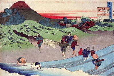 ""Série sta básní od sta básníků: ""Jito Tenno"" Tisk Katsushika Hokusai (1760-1849) (škola ukiyo-e) kolem roku 1830 Státní Ermitáž Petrohrad Rusko od Katsushika Hokusai