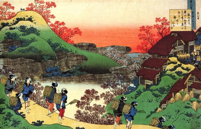 Série sta básní od sta básníků: ""Sarumaru Dayu"" Tisk Katsushika Hokusai (1760-1849) (škola ukiyo-e) kolem roku 1830 Státní Ermitáž Petrohrad Rusko od Katsushika Hokusai