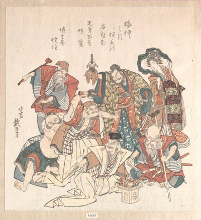 Sedm bohů štěstí od Katsushika Hokusai