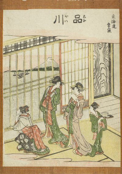 Shinagawa, ze série Padesát tři stanic Tokaida od Katsushika Hokusai