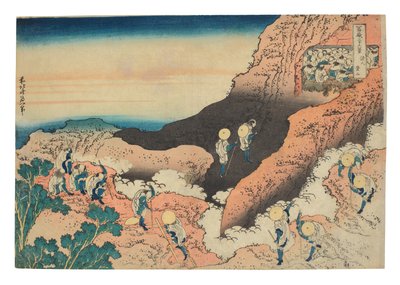 Shojin tozan (Groups of mountain climbers) od Katsushika Hokusai