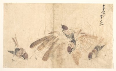 Vrabci od Katsushika Hokusai