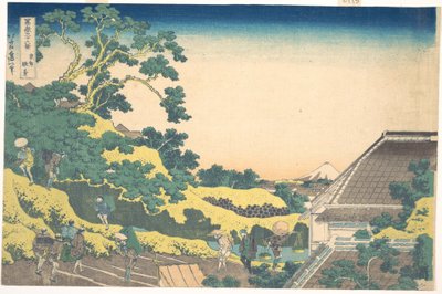 Surugadai v Edu (Tōto Sundai), ze série „Třicet šest pohledů na horu Fudži“ (Fugaku sanjūrokkei) od Katsushika Hokusai