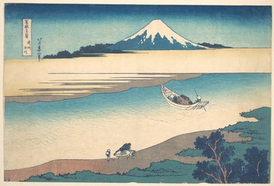 Řeka Tama v provincii Musashi (Bushū Tamagawa), ze série „Třicet šest pohledů na horu Fuji“ (Fugaku sanjūrokkei) od Katsushika Hokusai