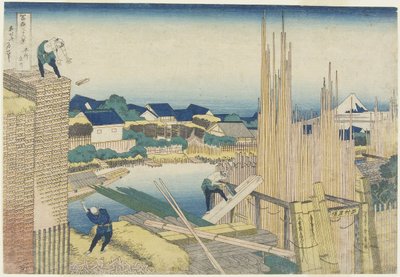 Tatekawa v Honjo, 1831-1834 od Katsushika Hokusai