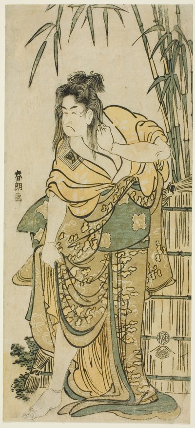 Herec Ichikawa Komazo jako žena s rozcuchanými vlasy od Katsushika Hokusai