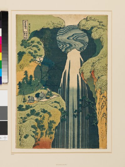 Vodopády Amida na vzdáleném konci cesty Kiso od Katsushika Hokusai