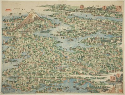 Slavná místa na Tokaido v jednom pohledu (Tokaido meisho ichiran) od Katsushika Hokusai