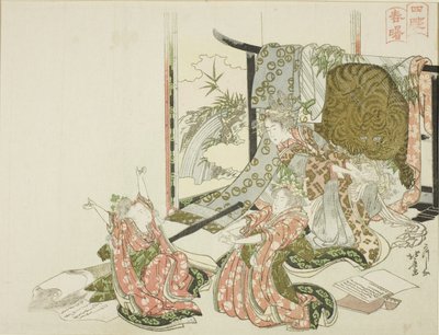 Čtyři spící v jarním úsvitu (Shisui shunsho) od Katsushika Hokusai