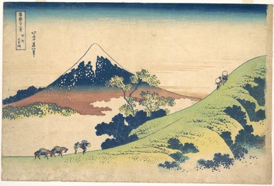 Průsmyk Inume v provincii Kai (Kōshū Inume tōge), ze série „Třicet šest pohledů na horu Fuji“ (Fugaku sanjūrokkei) od Katsushika Hokusai