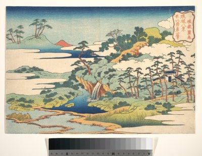 Posvátný pramen v Jōgaku (Jōgaku reisen), ze série Osm pohledů na Ryūkyūské ostrovy (Ryūkyū hakkei) od Katsushika Hokusai
