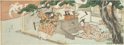 Mečíř Munechika a Bůh Inari od Katsushika Hokusai