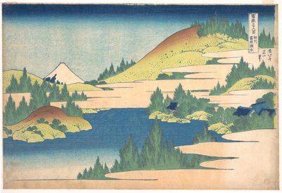 Jezero Hakone v provincii Sagami ze série 36 pohledů na horu Fuji, 1830-1833 od Katsushika Hokusai