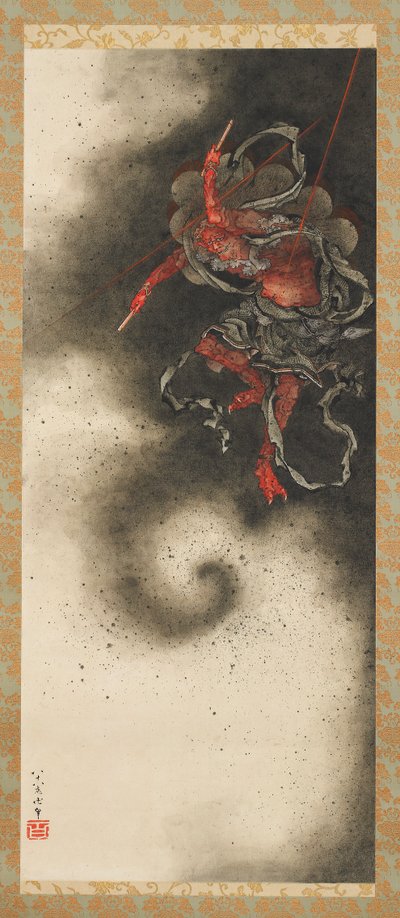 Bůh hromu, období Edo od Katsushika Hokusai