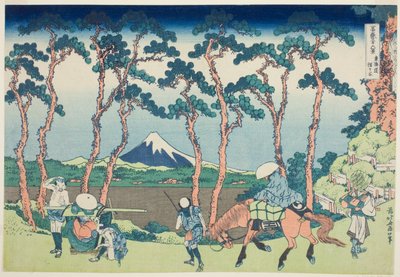 Tokaido Hodogaya, from the series "Thirty-six Views of Mount Fuji (Fugaku sanjurokkei)" od Katsushika Hokusai