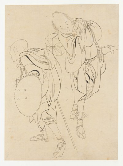 Cestovatelé, konec 18.-začátek 19. století. od Katsushika Hokusai