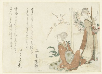 Dvě ženy na verandě od Katsushika Hokusai
