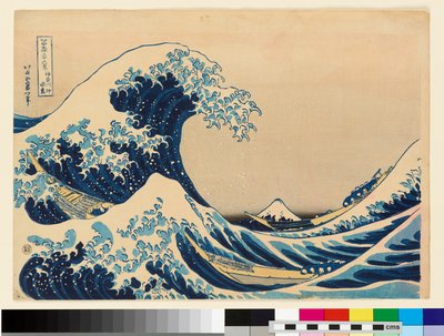 Pod vlnami u Kanagawy, 20. století (dřevoryt) od Katsushika Hokusai