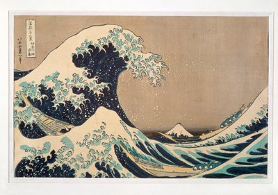 Pod vlnou Kanagawy aneb Velká vlna, asi 1830-31 (dřevoryt) od Katsushika Hokusai