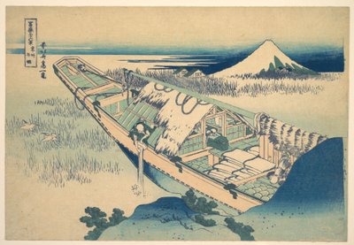 Ušibori v provincii Hitachi (Jōšū Ušibori), ze série „Třicet šest pohledů na horu Fudži“ (Fugaku sanjūrokkei) od Katsushika Hokusai