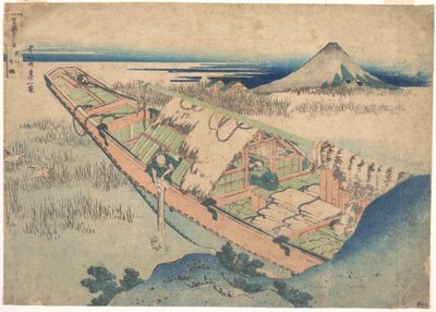 Ušibori v provincii Hitachi (Jōšú Ušibori), ze série „Třicet šest pohledů na horu Fudži“ (Fugaku sanjūrokkei) od Katsushika Hokusai