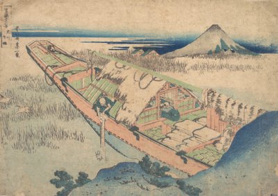 Ushibori v provincii Hitachi Joshu Ushibori, ze série Třicet šest pohledů na ..., ca. 1830-32. od Katsushika Hokusai