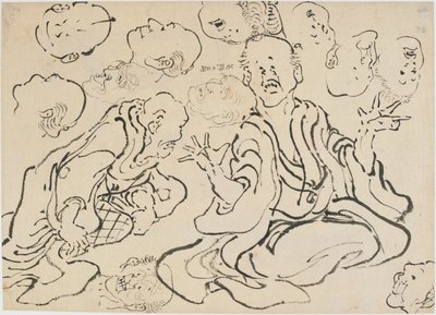 Různé tváře, období Edo, ca. 1830. od Katsushika Hokusai