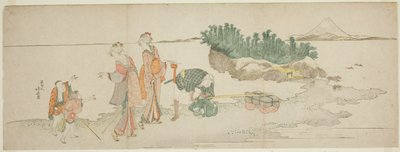 Návštěvníci Enoshimy od Katsushika Hokusai