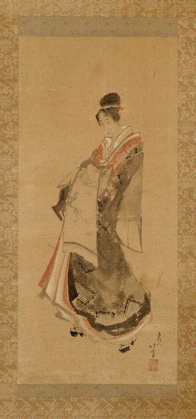Procházející se kurtizána od Katsushika Hokusai