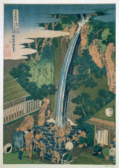 Vodopád Roben, Oyama, Japonsko, 1827 od Katsushika Hokusai