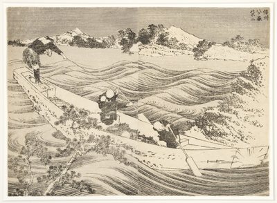 Yatsugatake v provincii Shinano, 1834-35 (dřevěný blok) od Katsushika Hokusai