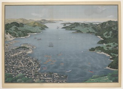 Nagasaki Zátoka Nagasaki od Kawahara Keiga (workshop of)