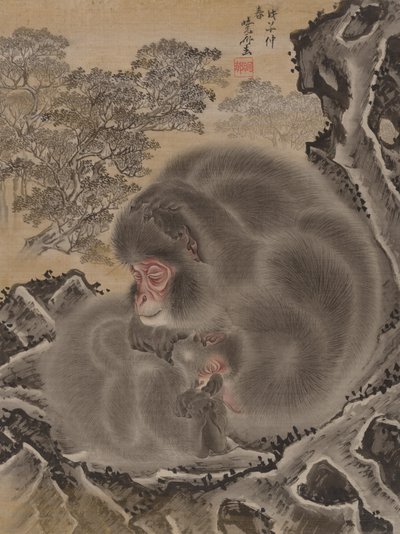 Opice, březen 1888. od Kawanabe Kyosai