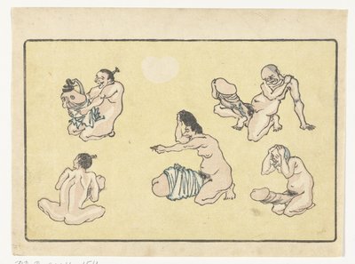 Propojený penis The Big Tail (název série) od Kawanabe Kyosai