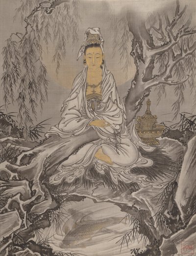 White-Robed Kannon, ca. 1887. od Kawanabe Kyosai