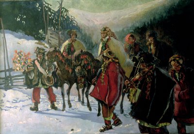 Huculská svatba, 1909 od Kazimierz Sichulski