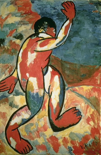 A Bather, 1911 (kvaš na papíře) od Kazimir Severinovich Malevich