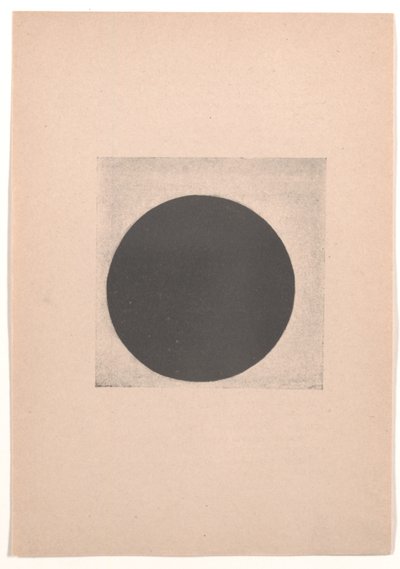 Černý kruh za „Od kubismu a futurismu k suprematismu: Nový realismus v malířství“ od Kazimir Severinovich Malevich